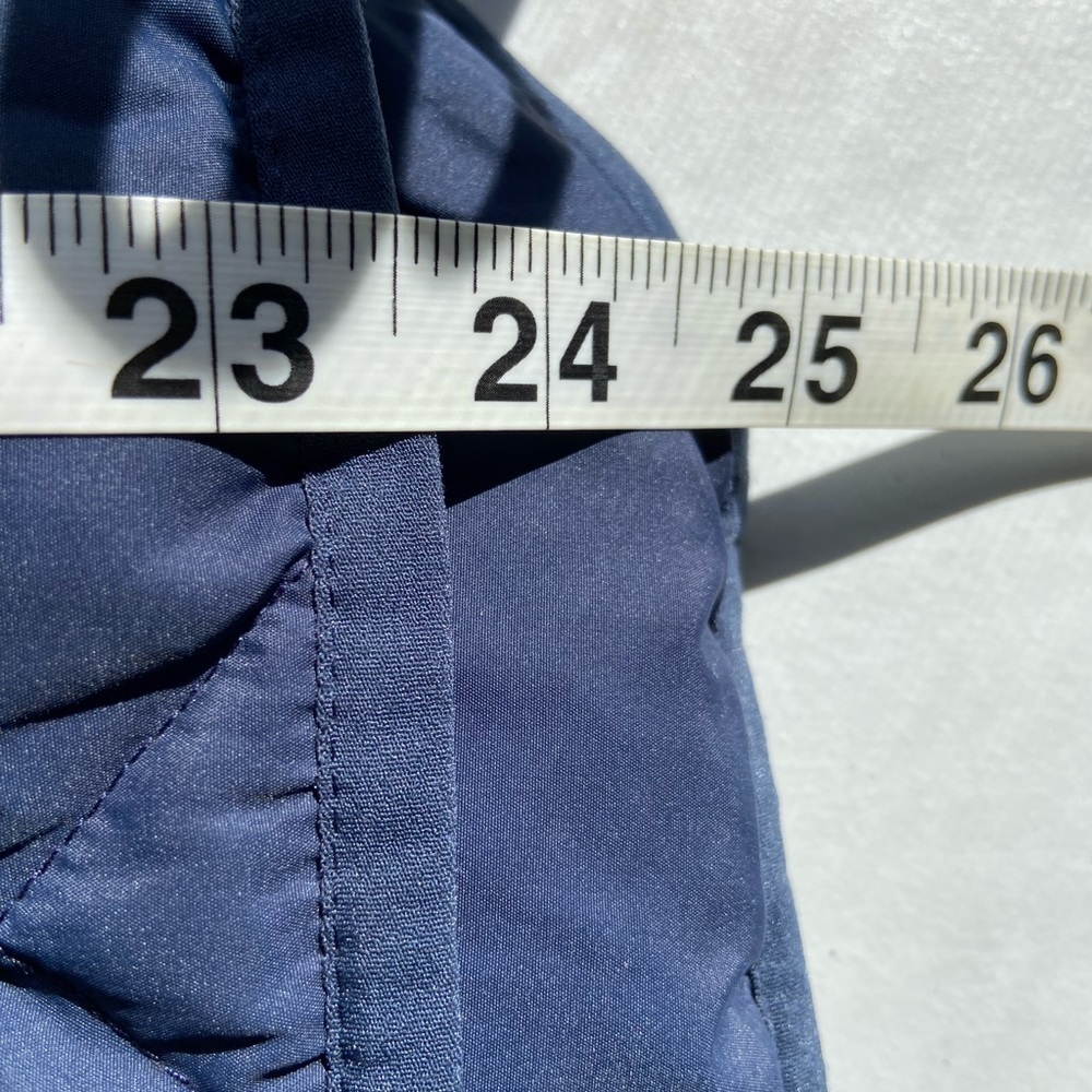 J. CREW Quilted Down Puffer Vest Size XS Navy Dark Blue Preppy Cozy - Picture 10 of 12